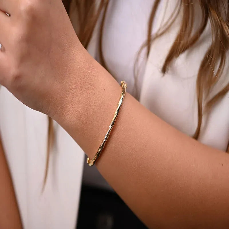 18K bracelet with Circular Braided Design