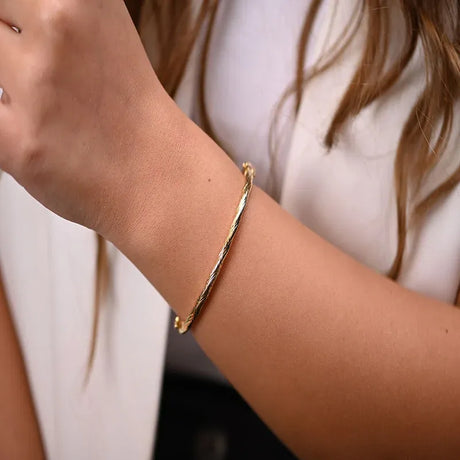 18K bracelet with Circular Braided Design