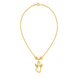 18K Gold Kids Set with Coloured pendant