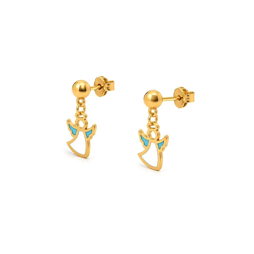 18K Gold Kids Set with Coloured pendant