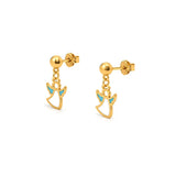 18K Gold Kids Set with Coloured pendant