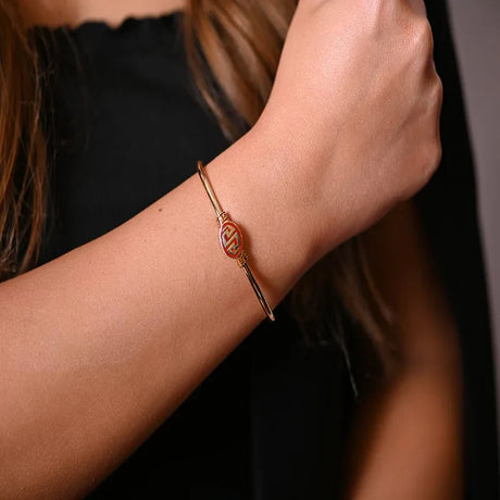 18K bracelet with Geometric Element Design in Colorful