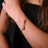18K bracelet with Ornate Elements Design in Red