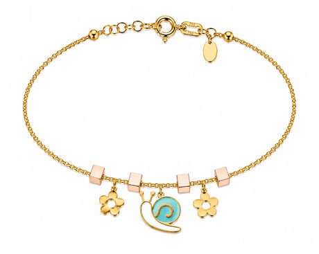 18K Gold Kids bracelet with Snail Shape Design