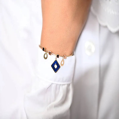 18K Gold Kids bracelet with Geometric Shapes Design