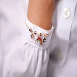 18K Gold Kids bracelet with Rainbow Design
