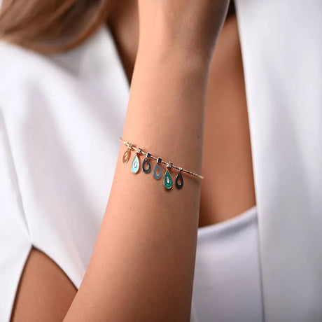 18K bracelet with Teardrop Design