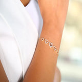 18K Chain Bracelet with Heart Design