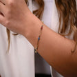 18K Chain Bracelet with Delicate Flower Design