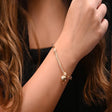 18K Chain Bracelet with Wisal Heart Design