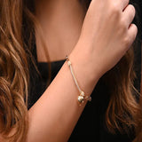 18K Chain Bracelet with Wisal Heart Design