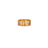 18K Gold Wedding Ring with Bliss Two Tone Design