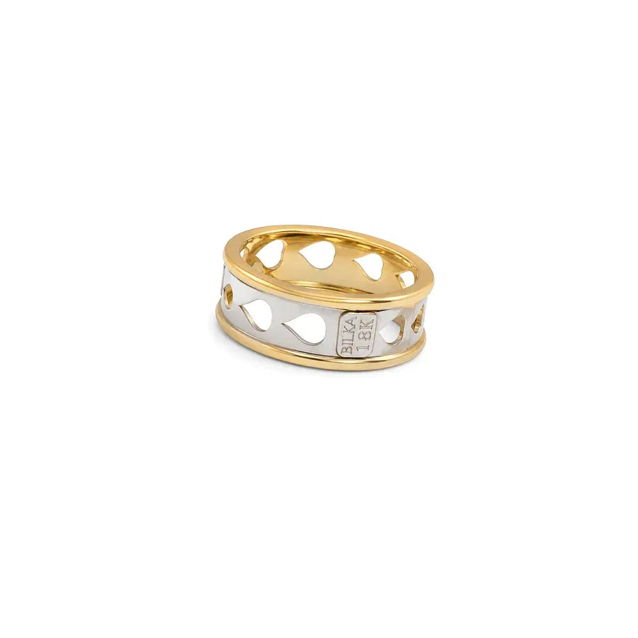 18K Gold Wedding Ring with Cheer Design