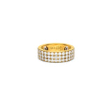 18K White Gold Ring with Sparkling Stones Design