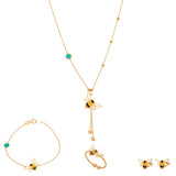 18K Gold Children's Jewelry Set with a Smart Bee Design