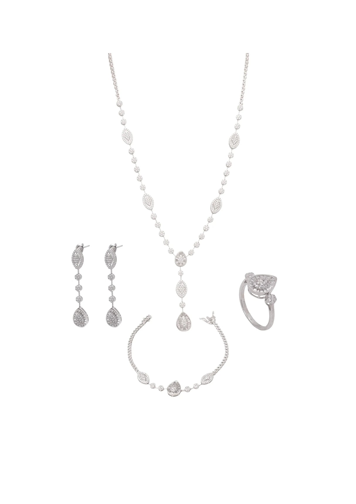 18K White Gold Set Elegance