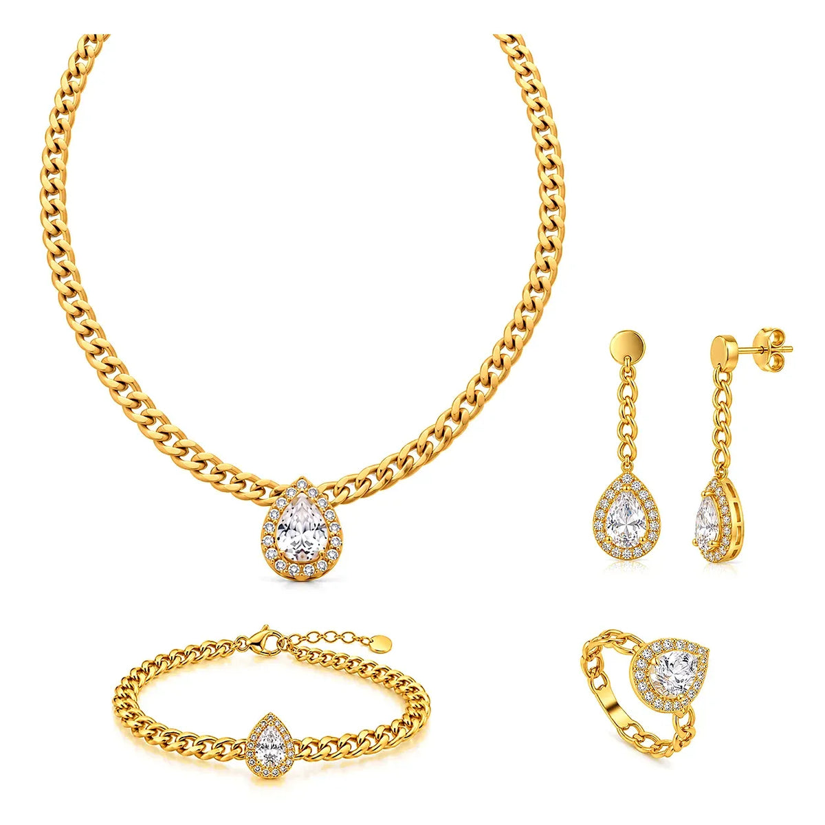 18K Gold "Above the Clouds" Set with Distinctive Design