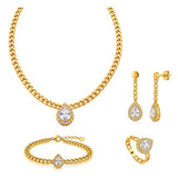 18K Gold "Above the Clouds" Set with Distinctive Design