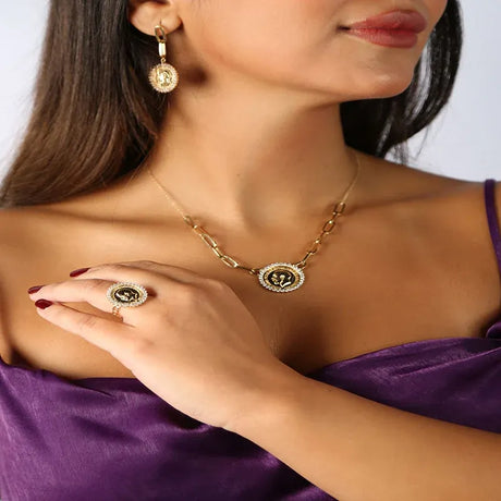 18 karat gold set classic dollar