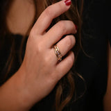 18K Gold Ring The Story of a Lifetime with Interlocking Hoops