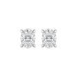 18K White Gold Earrings with Sparkling Stones Design