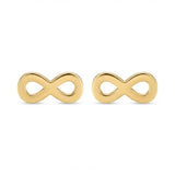 18K Gold Earrings with Infinity Design