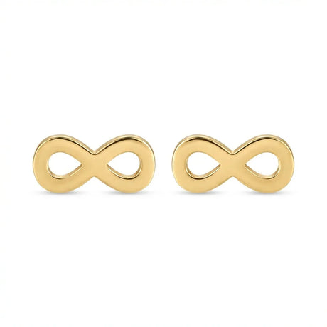18K Gold Earrings with Infinity Design