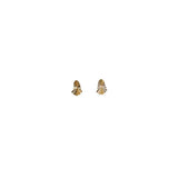 18K Gold Earrings with Small Ornate Design