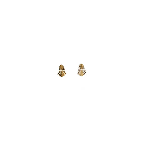 18K Gold Earrings with Small Ornate Design