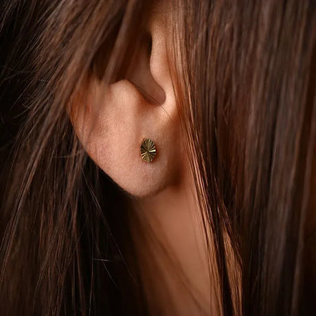 18K Gold Delicate Earrings for Girls