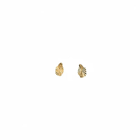 18K Gold Earrings with Small Ornate Design