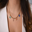 18K Gold Necklace with Playful Summer Charms