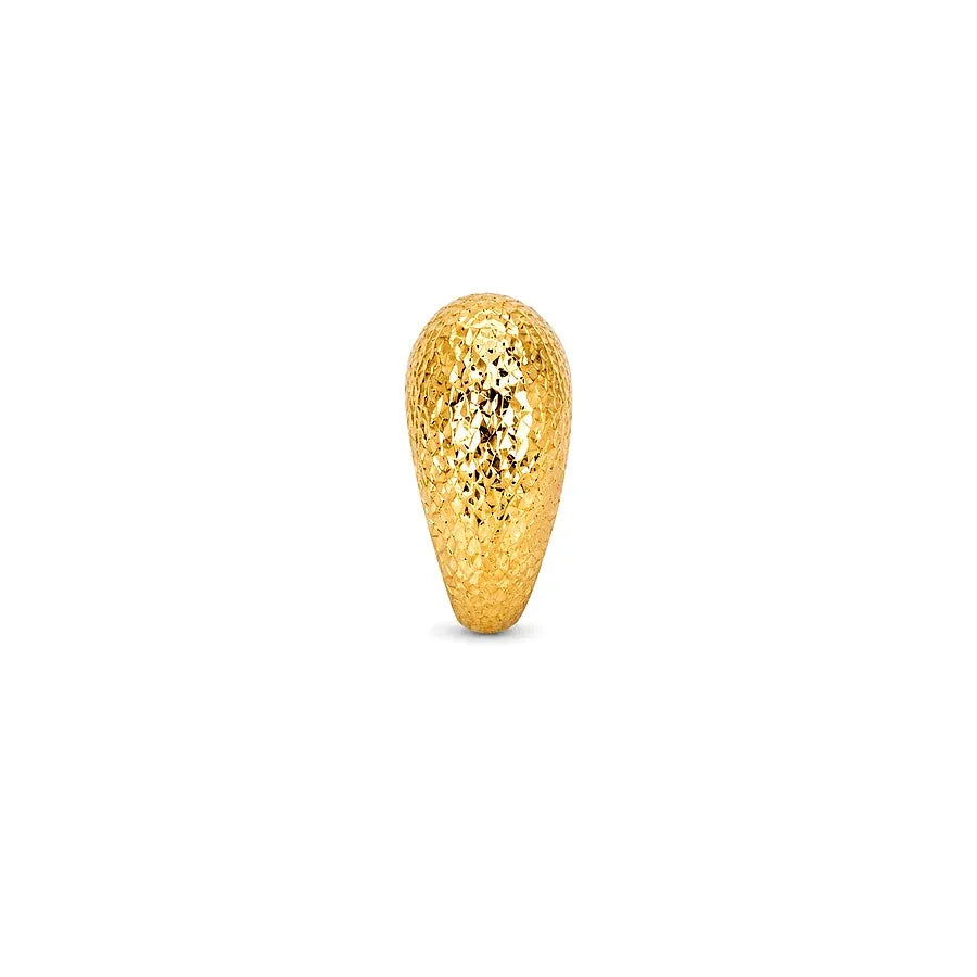 18K Gold Ring with Wide Polygon Design