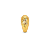 18K Gold Ring with Wide Polygon Design