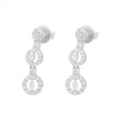 18K White Gold Earrings with Long Design