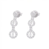 18K White Gold Earrings with Long Design