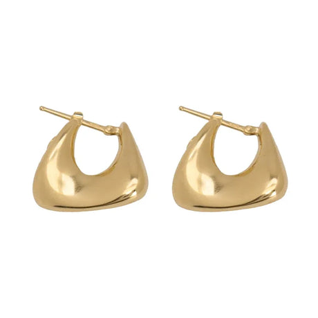 18K Gold Earrings with Geometric Design