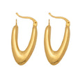 21K Gold Earrings with Large Geometric Design