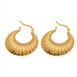 21K Gold Earrings with Polygon Design