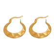 21K Gold Earrings with Zigzag Design