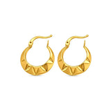 21K Gold Earrings with Zigzag Design