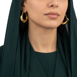 21K Gold Earrings with Simple Elegant Design