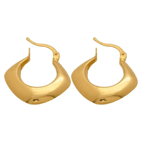 21K Gold Earrings with Simple Elegant Design