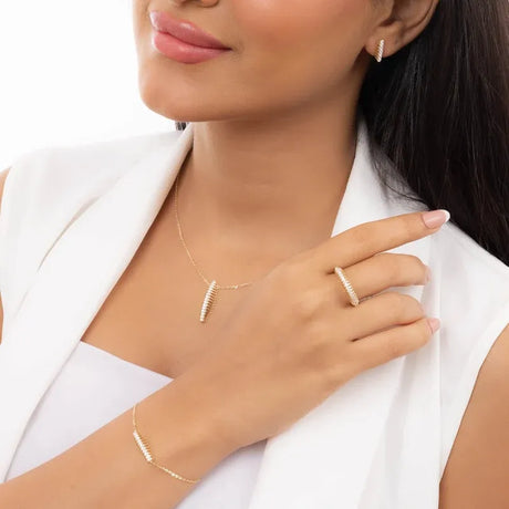 18-karat braided gold set