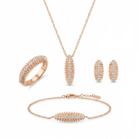 18K Gold Set Braided