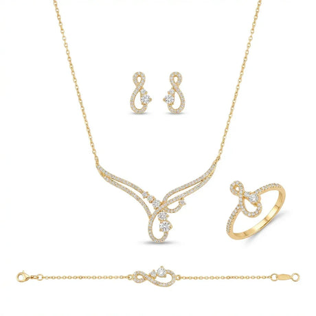 18K Gold Infinity Design Set