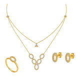 18K Gold Set with Circle Design