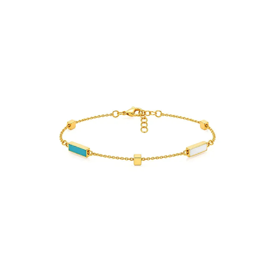 18K Gold Half Set with Summer Beads Design