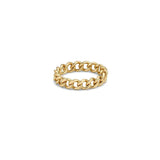 18K Gold Wedding Ring with Interlocking Chains Design