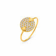 18K Gold Ring with Circle Design